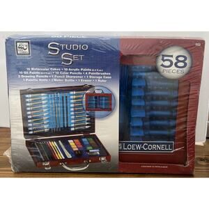 Loew Cornell Studio Set 552 - Case 58 Painting Pieces Retired Discontinued NEW